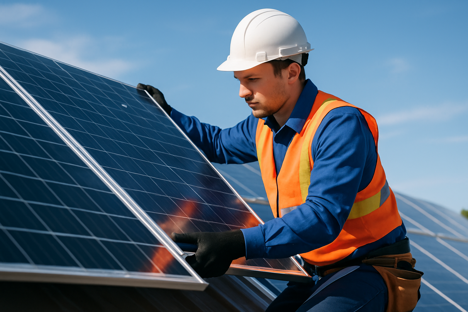 Professional SOLARIDE team member ready to assist you